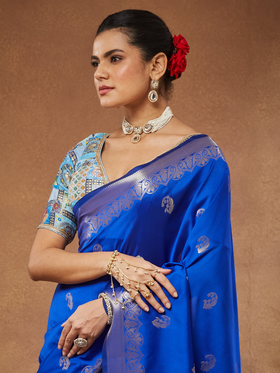 Nilanjana - Royal Blue Silver Zari Banarasi Silk Saree