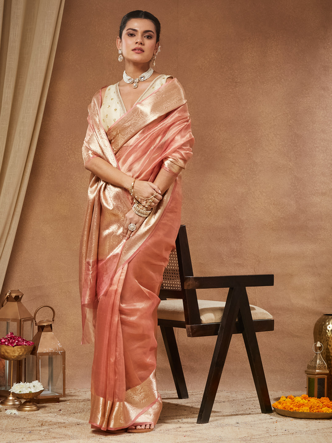 Padmini - Handwoven Pure Tissue Silk Banarasi Saree