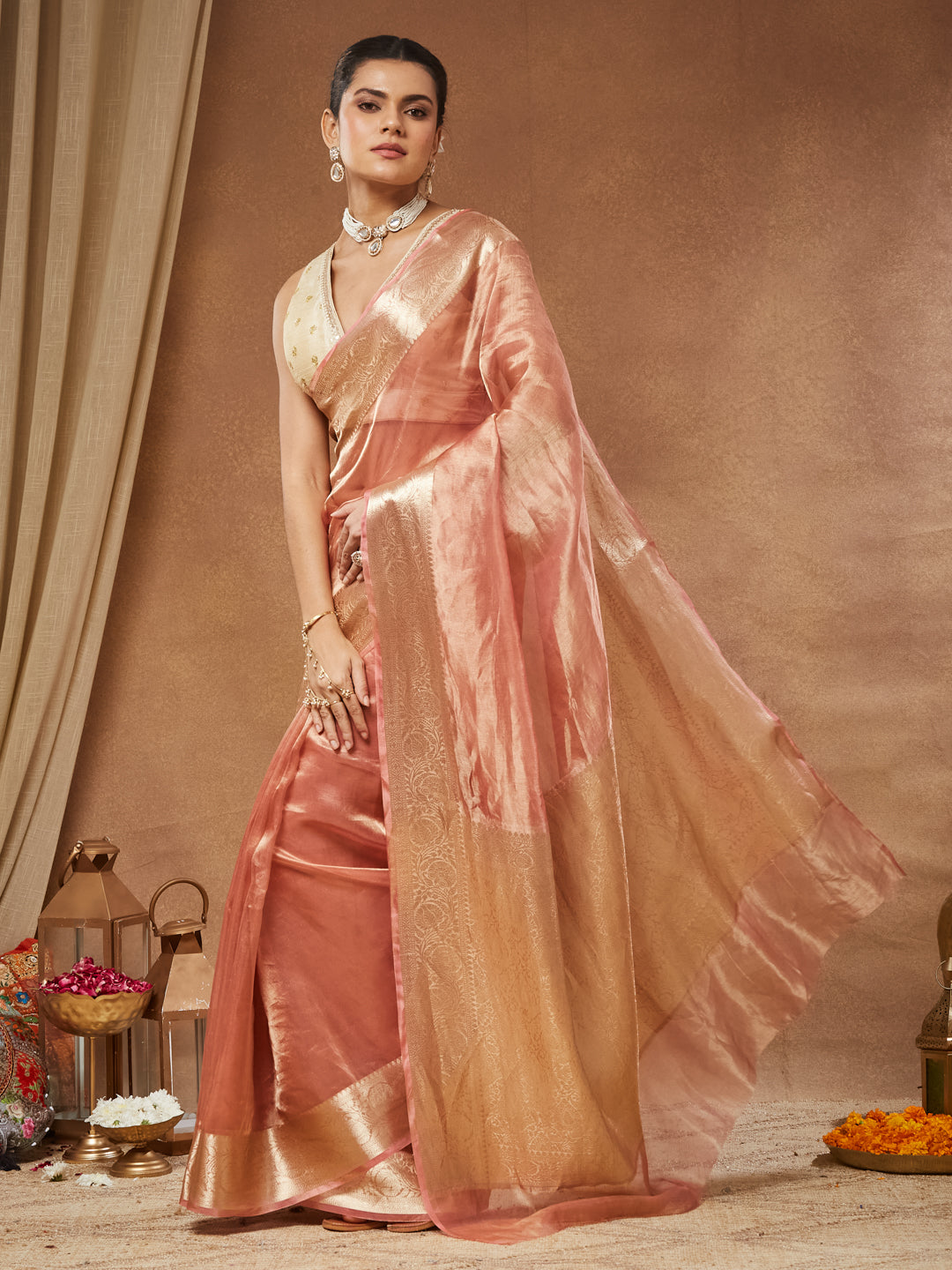 Padmini - Handwoven Pure Tissue Silk Banarasi Saree