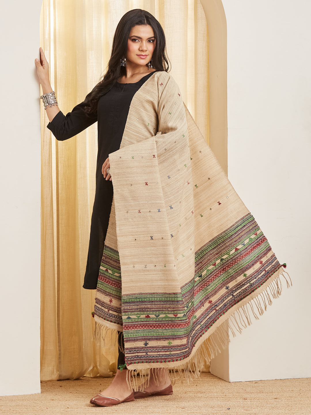 Bhoomi undyed tussar dupatta