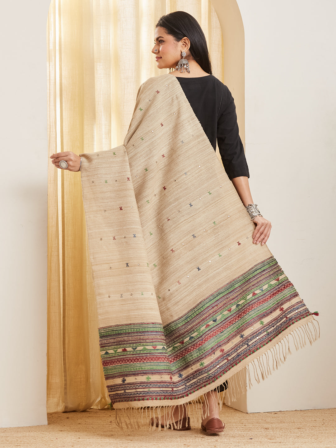 Bhoomi undyed tussar dupatta