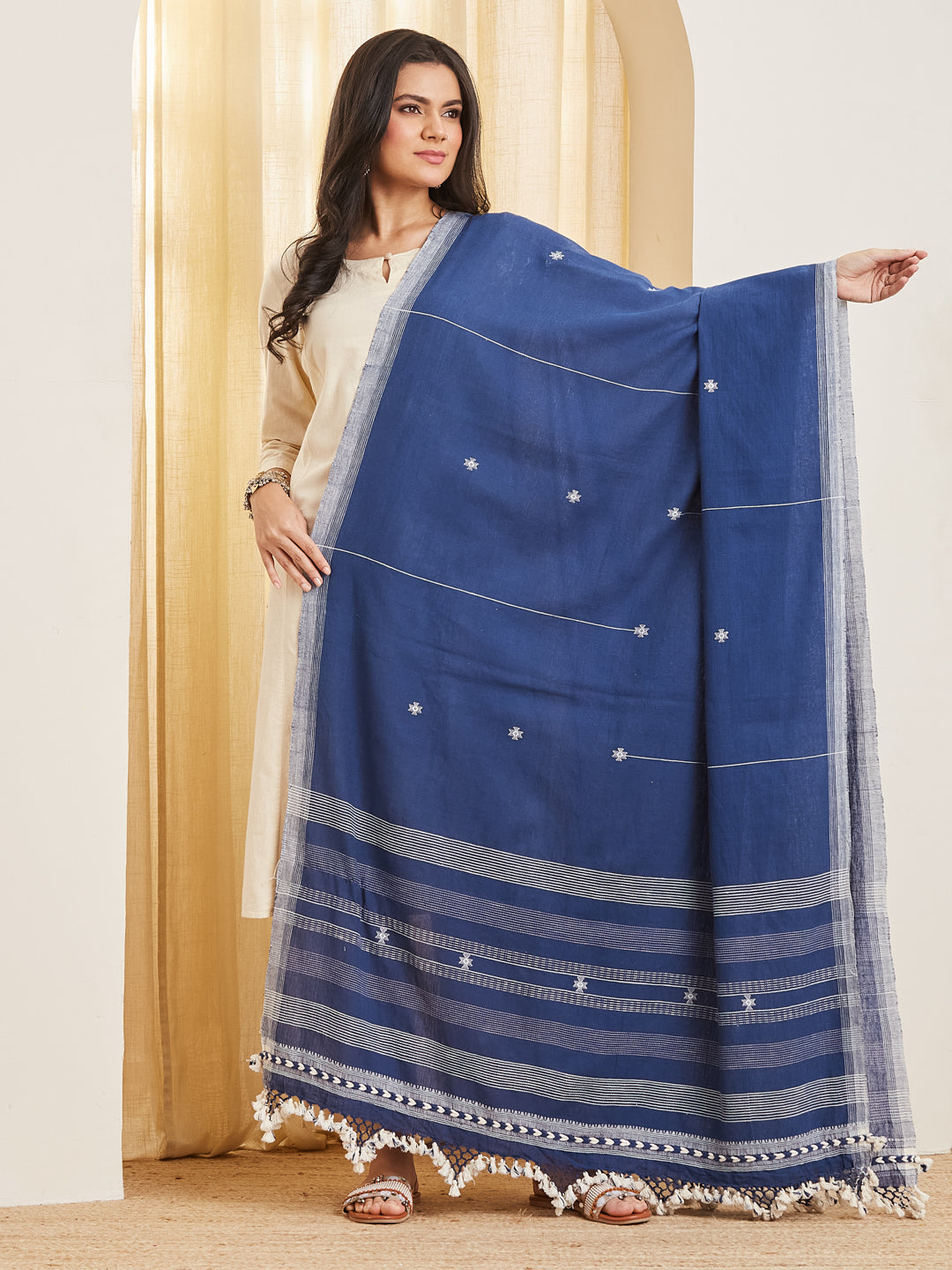 Amber indigo dupatta