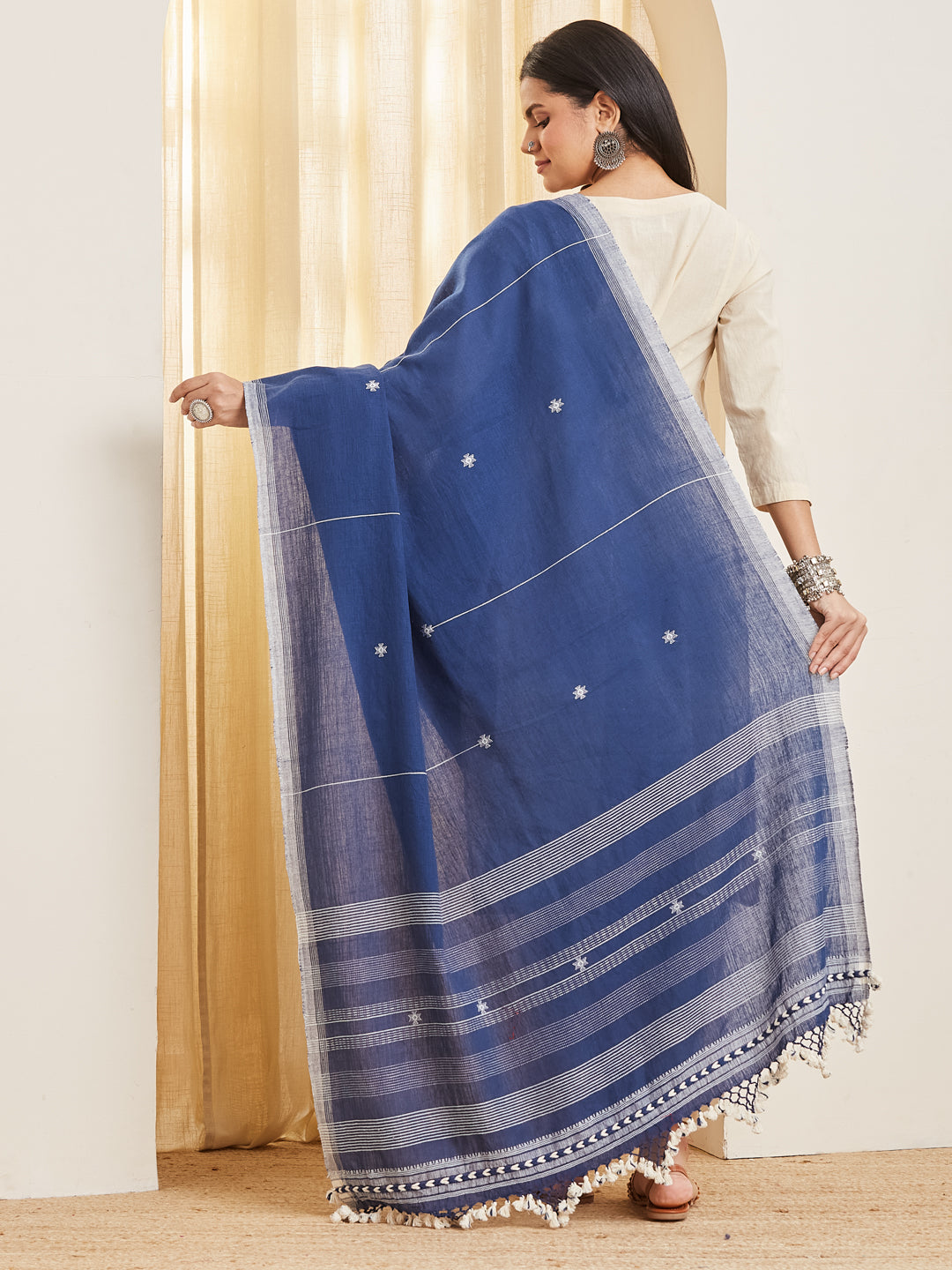 Amber indigo dupatta