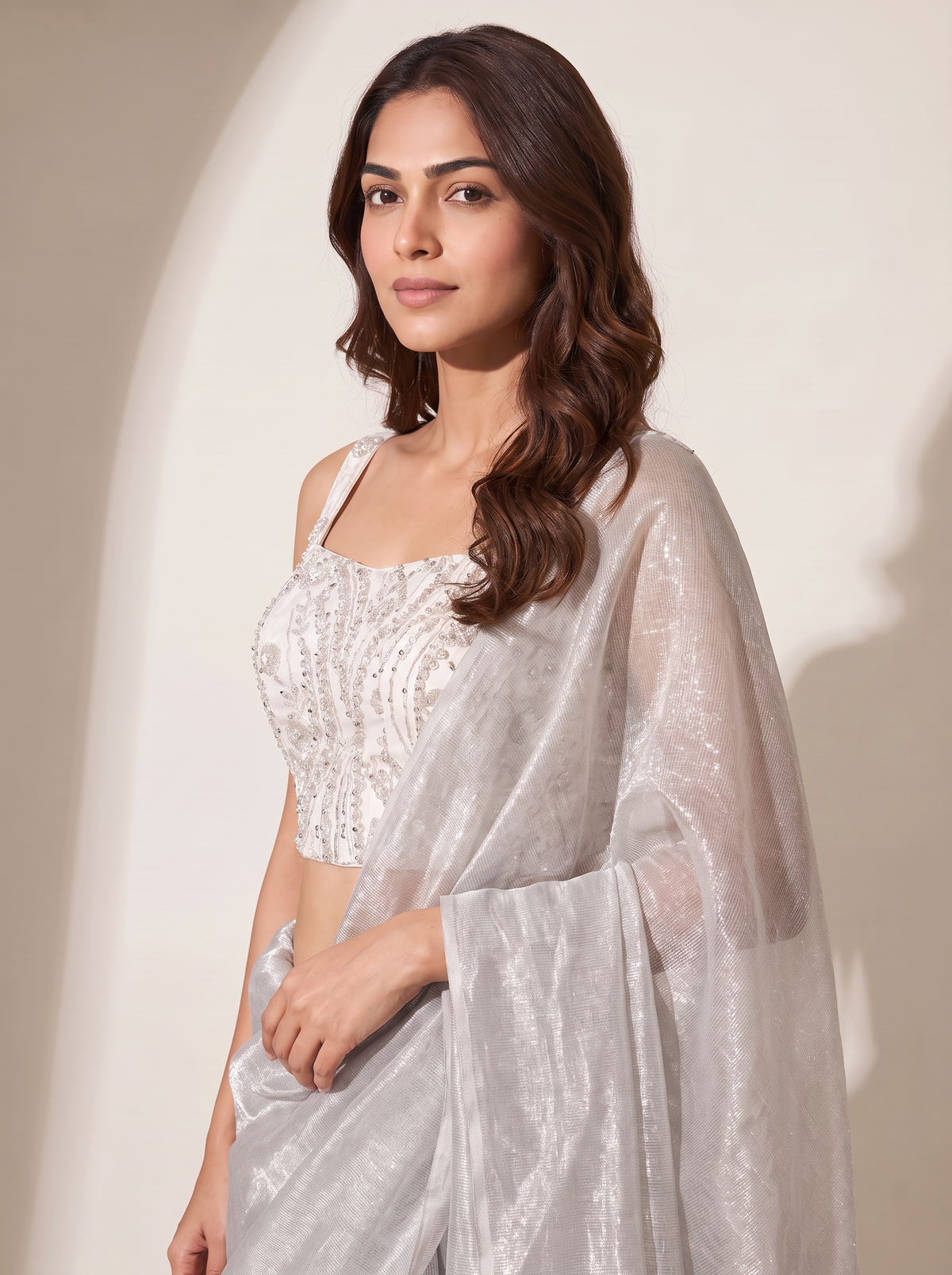 Chandraani - Ivory Embroidered Corset Blouse