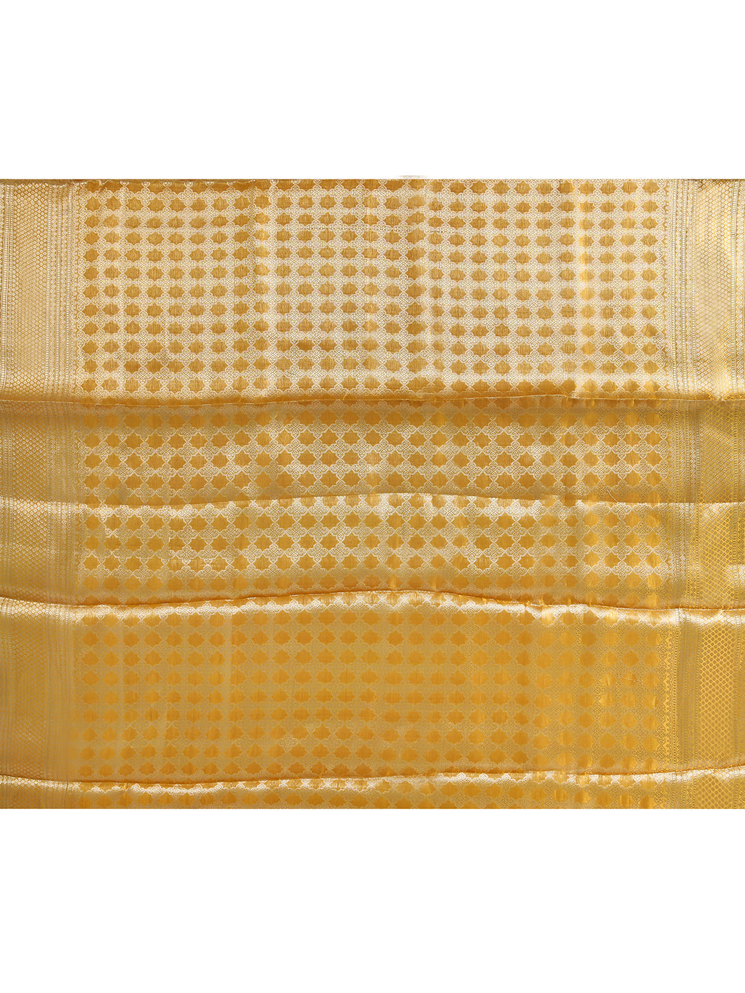 Vishnupriya Light Yellow Tissue Silk Saree – studio shot 1
